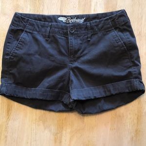 Dark gray boyfriend shorts